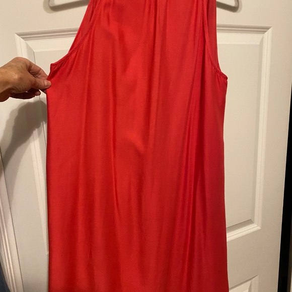 Mud Pie Women's Sleeveless Sundress Dress Sz.L Hot Pink with Blue and Cream Trim - Picture 10 of 16